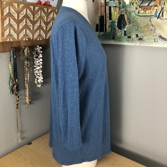 Orvis Linen Blend 3/4 Sleeve Tunic Top - Picture 6 of 10